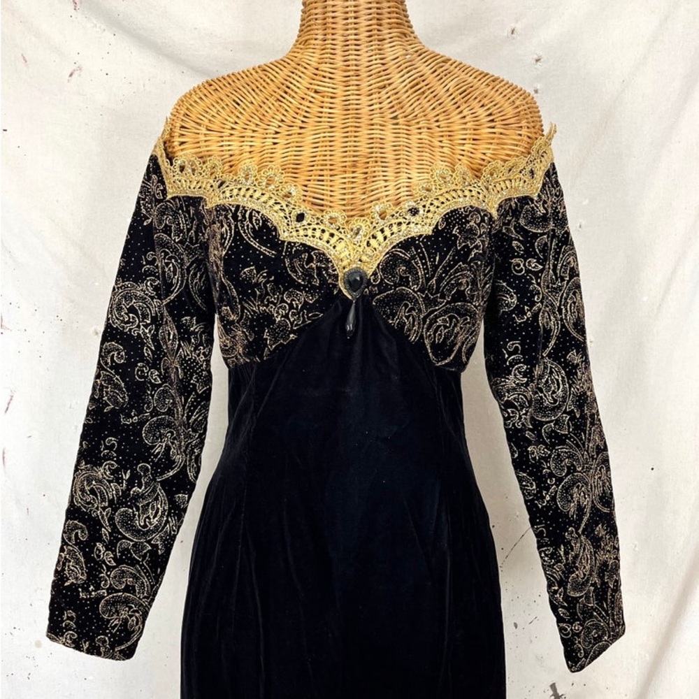 Vintage 80's Scott McClintock Off-The-Shoulder Dress Size 10 - Picture 3 of 15
